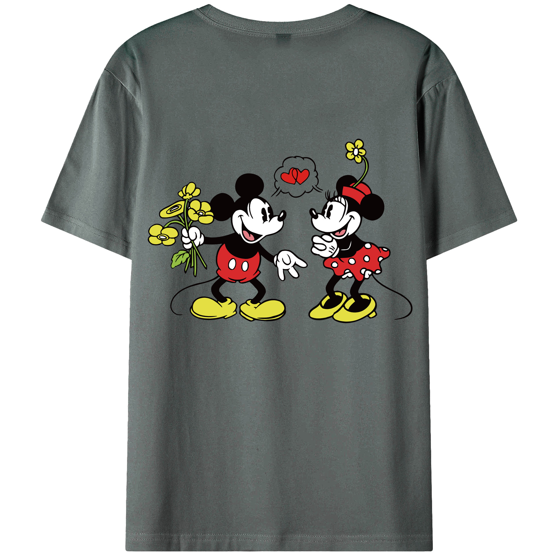 （画像用） ミッキーマウス Mickey Mouse 綿100％半袖Tシャツ（背面プリント）